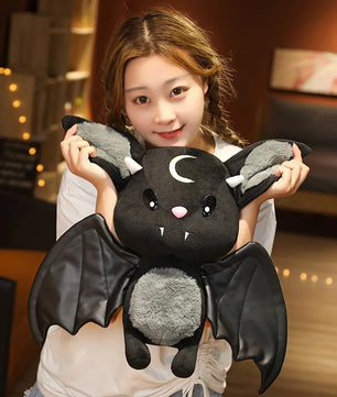 Lusy Store LLC Dark Series Vampire Plush Bat Toy Pentacle Moon Bat Doll Stuffed Halloween Plush Kids Toy Home Decor Plush