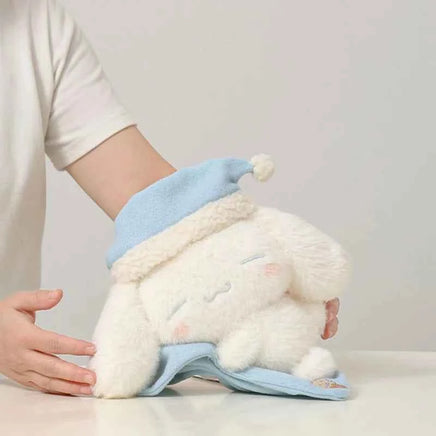 Sleeping Cinnamoroll Plush Doll Toy Cute Puppy Children Soothing Sleep Companion Doll Body Pillow Room Sofa Decoration Gift