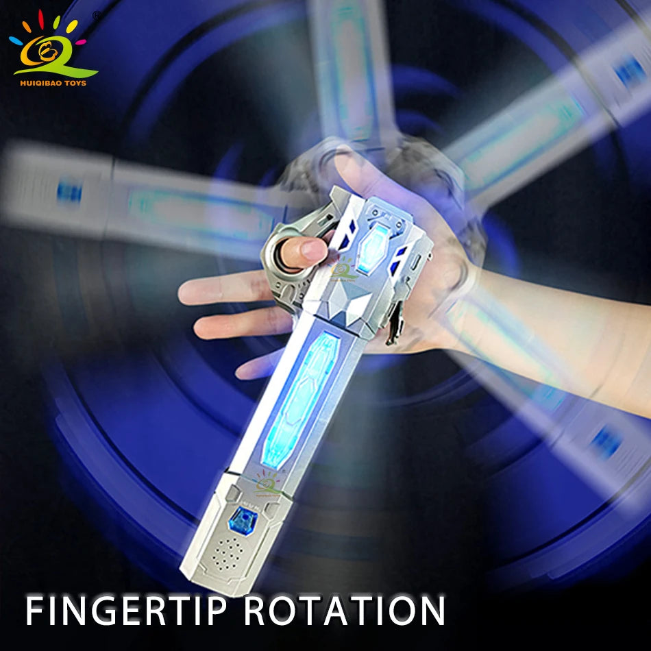 Retractable Lightsaber Finger Rotating Laser Sword Flash Luminous Soundfont Force FX FOC Blaster Cosplay Battle Toy for Children Lusy Store