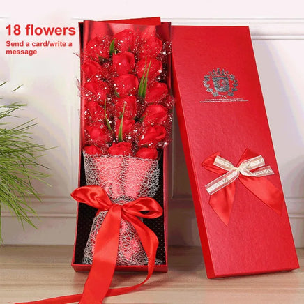 Creative Soap Flower Valentines Day Wife Girlfriend Gift Rose Flower Artificial Soap Bouquet A
