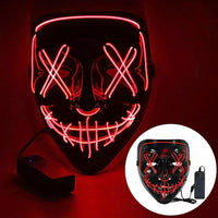 Featured Halloween Masks LED Light Up Full Face Masks Red, Green, Blue Holiday Cosplay Halloween Costumes Masquerade Party, Carn