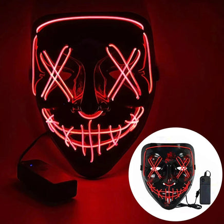 Featured Halloween Masks LED Light Up Full Face Masks Red, Green, Blue Holiday Cosplay Halloween Costumes Masquerade Party, Carn