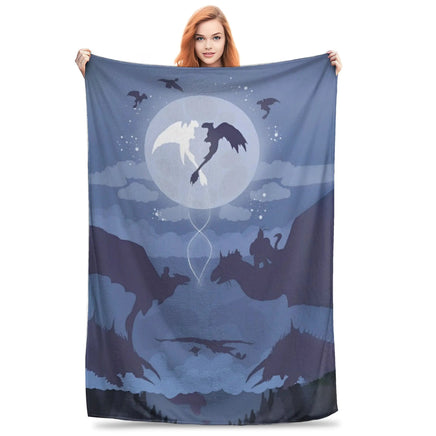 How to Train Your D-ragon Blankets Flannel Novelty Breathable Throw Blanket for Bedspread Spring Autumn 22