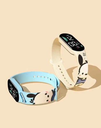 Latest Cartoon Watch Pochaco Cinnamoroll Electronic Watch Smart Bracelet Black Rice Anime Character Student Watch