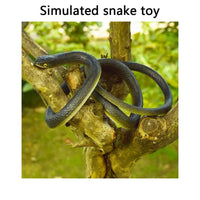 Waterproof Rubber Snake Realistic Soft Shocking Scary Fake Snakes Wear-resistant Halloween Tricky Prank Prop for Garden Decorat