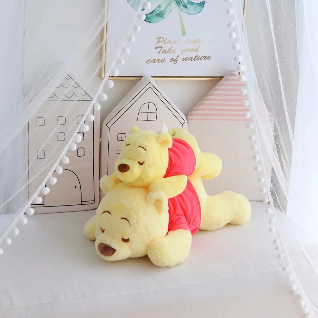 Lusy Store LLC Winnie the Pooh Plush Doll Kawaii Bear Lovely Car Decor Stuffed Doll Sofa Cushion Bedside Pillow Gift Plush