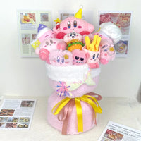 Pink Star Kirby Plush Bouquet Stuffed Plush Flower Bouquet Room Decor Girl Friend Birthday Gifts 42x28cm