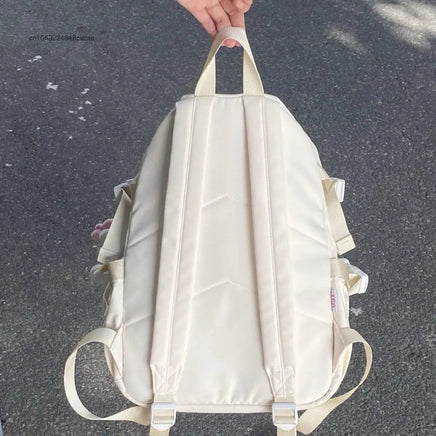 Sanrio Hello Kitty College Style Student Schoolbag Cartoon Korean Large Capacity White Backpacks Y2k Teenage Girl Fashion Bags Lusy Store
