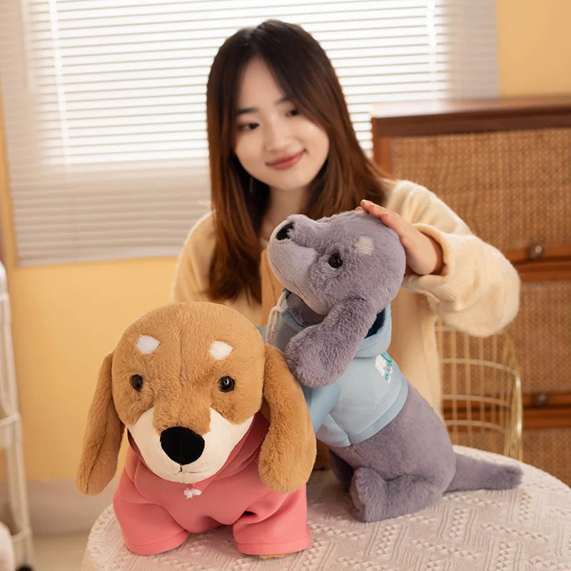 Lusy Store LLC Cute Simulation Dog Dachshund Soft Plush Toys Stuffed Animals Doll Pet Cartoon Puppy Pillow Children Birthday Gift Plush
