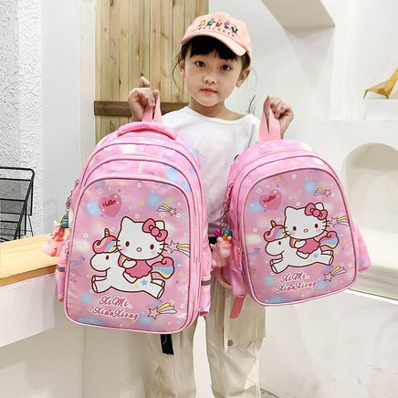 Backpacks For School Hello Kitty Grades 1-3 Kindergarten Large Class Children Girl Bag B130