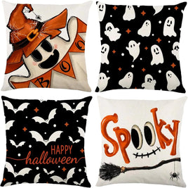 Spooky Halloween Pillowcases: Witch, Ghost, Bat, and 'Spooky' Designs for a Hauntingly Fun Season! Sofa cushion cover, gift Lusy Store