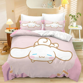 Cute Cinnamoroll Bedding Sets Comforter Quilt Bed Cover Duvet Cover Pillow Case 2-3 Pieces Sets Kids Adult Size Home Decor Lusy Store