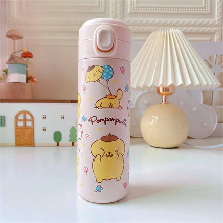 Sanrio Hello Kitty Kuromi Melody Cartoon Stainless Bounce Cup Creative Trending Student Water Bottle Large Capacity Thermos Cup 15 420ML