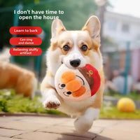 Interactive Electric Dog Toy, Rechargeable USB Jumping Ball with Plush Clown, Pet Puzzle & Training Toy