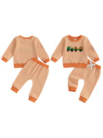 Baby Girl Halloween Costume Witch Embroidery Ruffle Sleeve Dress with Hat 2 Pcs Set for Toddler Infant Party Outfit