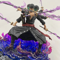 Lusy Store LLC One Piece Zoro Figure Wano Onigashima 9 Swords Style Action Figurine PVC Statue Model Collectible Decoration Action Figure