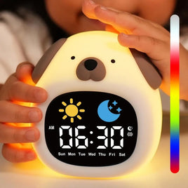 Alarm Clock for Kids Puppy-Shape Toddler Sleep Training Clock Cute Touch Night Light for Children Bedroom Lusy Store