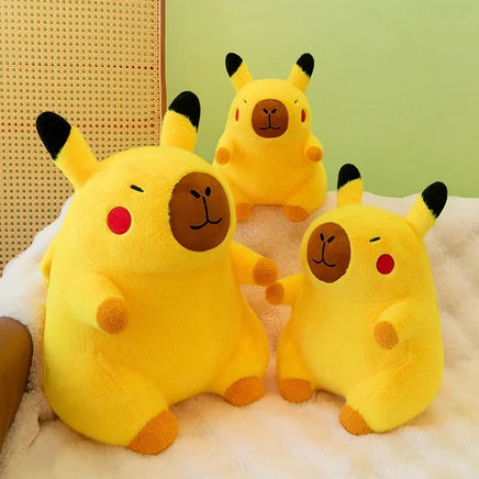 Lusy Store LLC Pikachu Capybara Plush Toy &ndash; Soft Kawaii Stuffed Animal Pillow Plush
