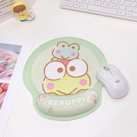Kawaii Sanrio Mouse Pad With Wrist Rest Non-slip Rubber Computer Pad Anime Kuromi Cinnamoroll My Melody Cute Cartoon Girl Gifts F