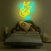 Lusy Store LLC Pikachu Neon Sign for Gaming Room LED Neon Light Sign Perfect for Bedroom Gifts Neon Sign