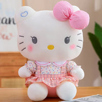 Hello Kitty Plush Anime Kuromi Stuffed Xmas Gifts For Girls Kawaii My Melody Plush Dolls kt qunzi 20cm 8inch