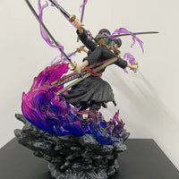 Lusy Store LLC One Piece Zoro Figure Wano Onigashima 9 Swords Style Action Figurine PVC Statue Model Collectible Decoration Action Figure