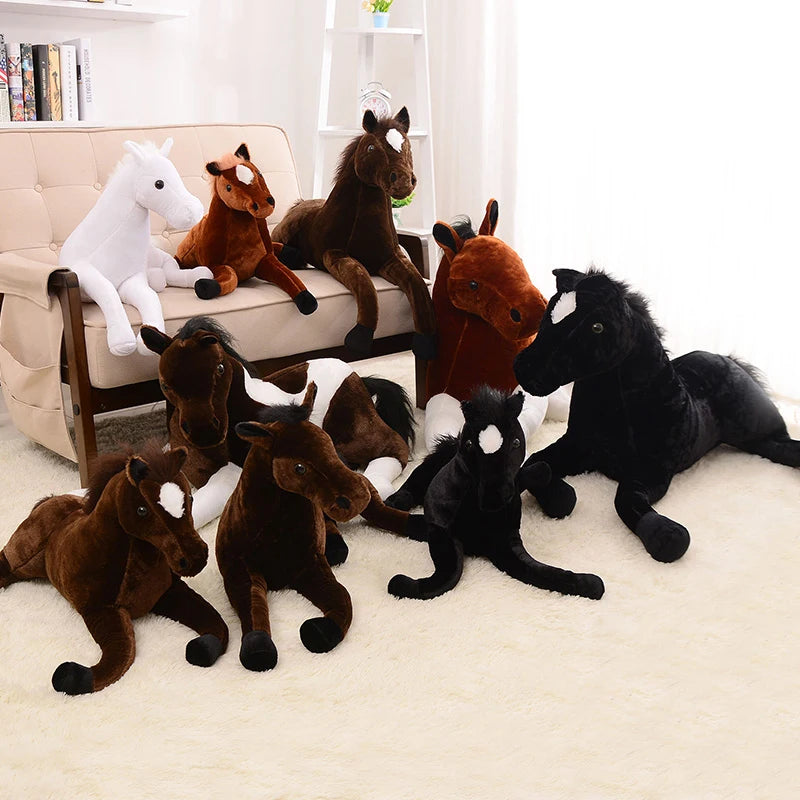Lusy Store LLC Simulation Animal Horse Plush Toy Prone Horse Doll For Birthday Boys Gift Gift Plush