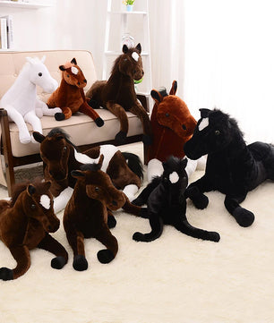 Lusy Store LLC Simulation Animal Horse Plush Toy Prone Horse Doll For Birthday Boys Gift Gift Plush