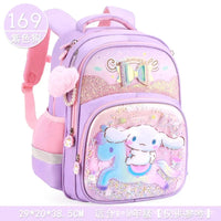 Sanrio Cute Kuromi Melody Cinnamoroll Large Capacity Backpack Boys Girls Cartoon Hello Kitty Kawaii Canvas Schoolbag 2024 Cute 3