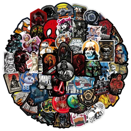 Lusy Store 100Pc Star Wars Stickers Laptop Motorcycle Phone Car Suitcase Decals DIY Waterproof Sticker for Children Toy 