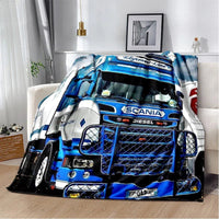 3D S-Scania Top Class Truck Cartoon Soft Blankets,Throw Blanket Comfortable Blanket for Picnic Beds Sofa Home Bedroom Lusy Store