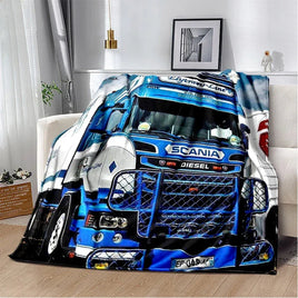 3D S-Scania Top Class Truck Cartoon Soft Blankets,Throw Blanket Comfortable Blanket for Picnic Beds Sofa Home Bedroom Lusy Store