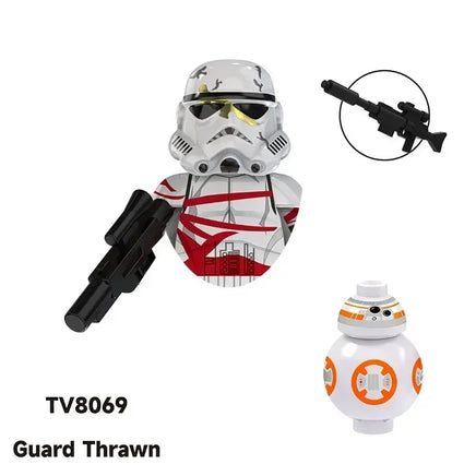 Star Wars Mandalorian Mini Robot Figure Toy - Han Solo, C-3PO, Leia, Darth Vader, Boba Fett Blocks TV8069