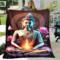 Buddha Sakyamuni Buddhism Faith Religion Soft Plush Blanket, Flannel Blanket Throw Blanket for Living Room Bedroom Bed Sofa Pray 26