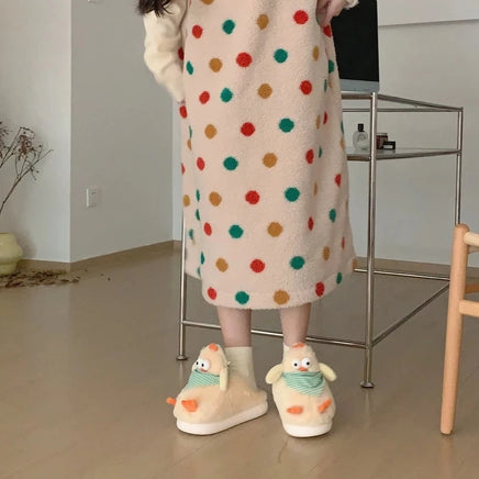Chicken Slippers Cotton Plush Cute Cartoon For Women Home Shoes Household Slipper