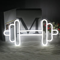 Fitness Neon Sign Dumbbell LED Light Gym Art Wall Decoration
