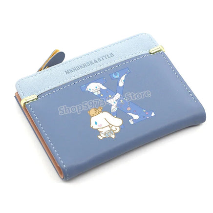 Cute Cinnamoroll Wallets Women Coin Purse Cartoon Sanrios Anime Pu Casual Money Bag Clutch Card Holder Wallet with Buttons Gift kt1091