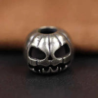 Halloween Pumpkin Skull Face Lantern EDC Brass Knife Beads DIY Woven Paracord Lanyard Pendants Outdoor Tool Hangings Accessories White Brass