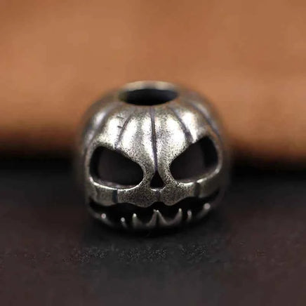 Halloween Pumpkin Skull Face Lantern EDC Brass Knife Beads DIY Woven Paracord Lanyard Pendants Outdoor Tool Hangings Accessories White Brass