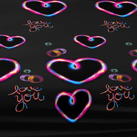 Lusy Store 1 Piece of Heart Flashing Emotion Pattern Frosted Bedsheet, Bedroom Printed Bedspread, Bedding (Excluding Pillowcases) 