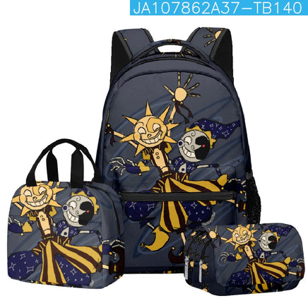 Trendy Popular Novelty sundrop FNAF 3D Printed 3pcs/Set student School Bags Travel Notebook Backpack Lunch bag Pencil Case Lusy Store