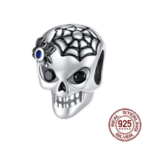 Gothic 2025 Charms 925 Sterling Silver Halloween Nightmare Skull Skeleton Beads Fit Snake Chain Bracelet Necklace DIY Jewelry OMT276