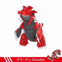 Lusy Store LLC Pokemon Groudon Plush Doll Cartoon Red Elf Soft Stuffed Kawaii Dinosaur Gift Plush