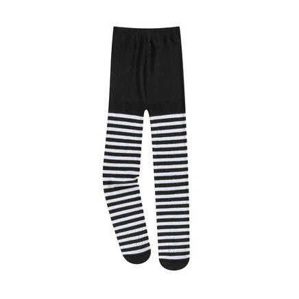 Pudcoco Halloween Striped Tights Leggings Cosplay Costume Christmas Stockings for Girls Halloween Party Favors E One Size