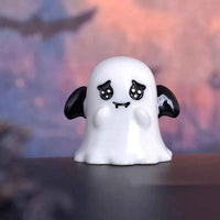 Halloween Miniature Ornament Pumpkin Resin Figurines Ornaments Ghost DIY Fairy Halloween Garden Adornments Ghost Doll Miniature