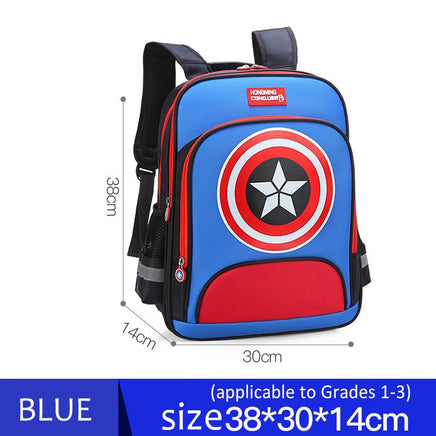Lusy Store Spiderman Backpack Children Schoolbags Superhero Captain America Backpacks Boy B108 