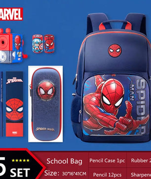 Spiderman Backpack New School Bags For Boys Primary Student Shoulder Grade 1-3 Mochilas B106
