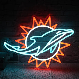 Lusy Store LLC Dolphins Neon Signs For Bedroom Living Room Bar Sport Bar Club Wall Decor Gifts Neon Sign