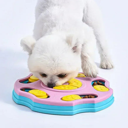 Interactive Dog Puzzle Toy & Slow Feeder, Non-Slip Bowl for IQ Training, Slow Eating Food Dispenser for Cats & Dogs