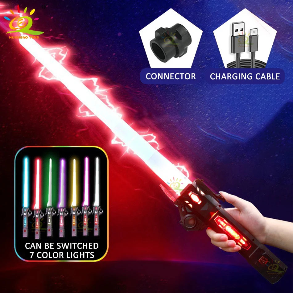 Retractable Lightsaber Finger Rotating Laser Sword Flash Luminous Soundfont Force FX FOC Blaster Cosplay Battle Toy for Children Lusy Store